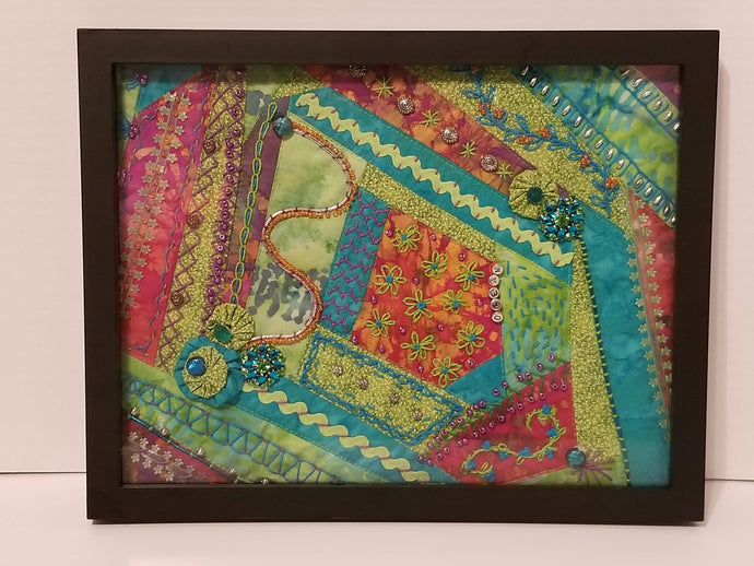 Art Quilt - Glittering Green