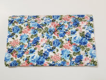 Load image into Gallery viewer, Snap Bag Large- Blue Flowered