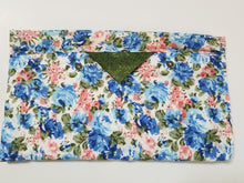 Load image into Gallery viewer, Snap Bag Large- Blue Flowered