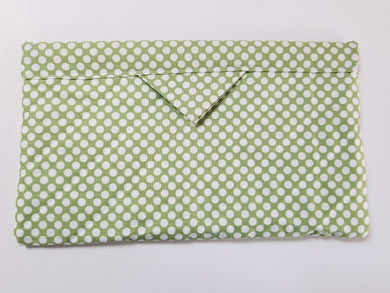 Snap Bag Large- Green Polka Dot