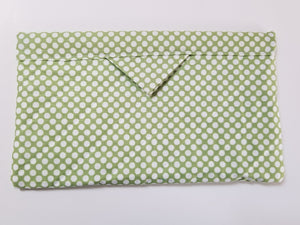 Snap Bag Large- Green Polka Dot