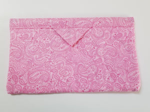 Snap Bag Large- Light Pink Paisley