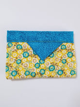 Load image into Gallery viewer, Snap Bag Small- Yellow with Blue Flowers