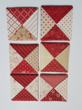 Load image into Gallery viewer, Quilted Coasters- Country Red