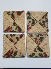 Load image into Gallery viewer, Quilted Coasters- Rust Floral