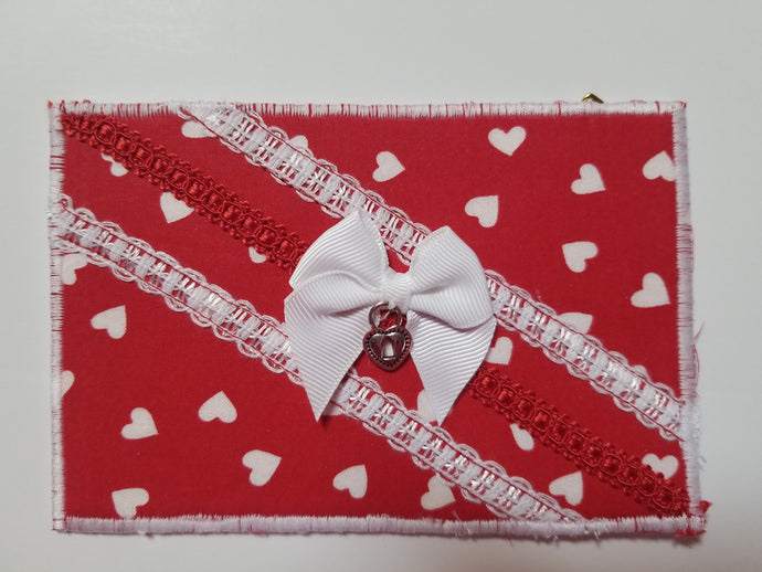 Greeting Card - Love- Red with White Bow