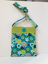 Load image into Gallery viewer, Quilted Bags - Green and Blue Messenger Bag