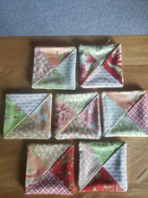 Load image into Gallery viewer, Quilted Coasters - Peach and Rust