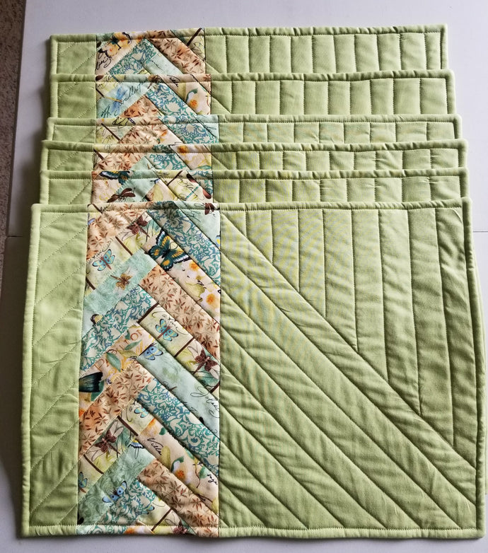 Placemats- Yellow, Green, Blue Pastel