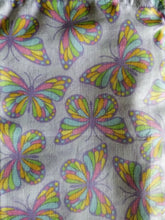 Load image into Gallery viewer, Drawstring Bags - Children&#39;s Collection -Purple Buterflies - MEDIUM