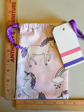 Load image into Gallery viewer, Drawstring Bags - Children&#39;s Collection - Pink Unicorn - MEDIUM