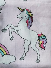 Load image into Gallery viewer, Drawstring Bags - Children&#39;s Collection - Pink Unicorn - MEDIUM